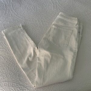 Abercrombie high rise super skinny white jeans